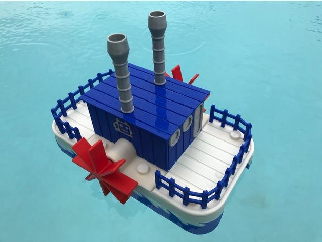 电动小轮船3D打印模型