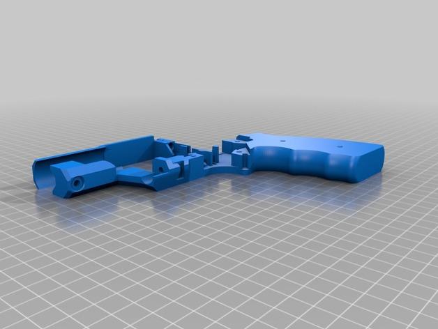 左轮手枪3D打印模型
