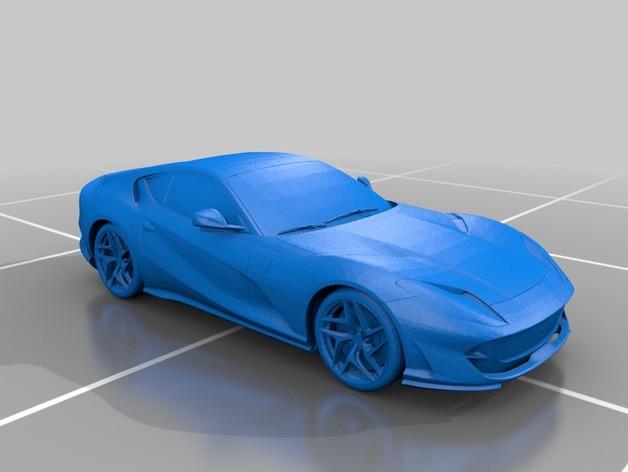 法拉利812超跑3D打印模型