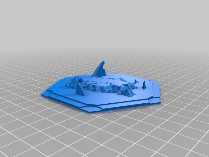 3D战棋游戏地图3D打印模型