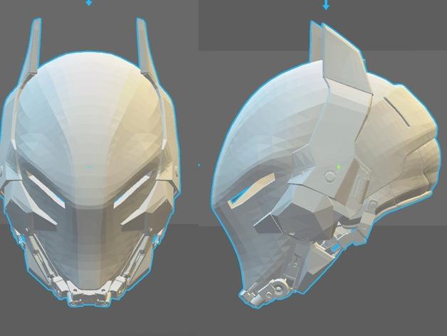 蝙蝠侠阿甘骑士可穿戴头盔3D打印模型