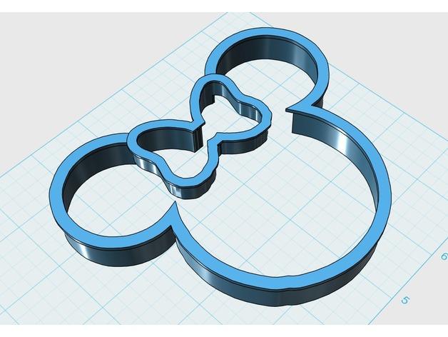 米妮饼干模具3D打印模型