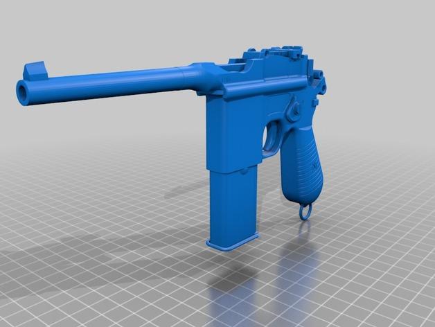 驳壳枪3D打印模型