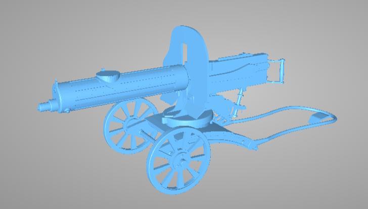 苏联马克沁重机枪3D打印模型