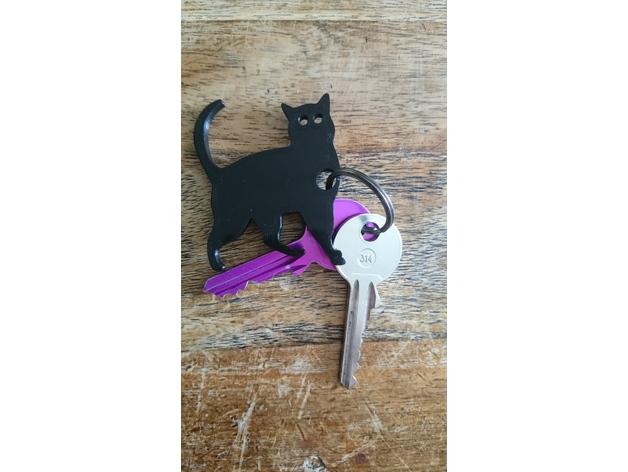 猫咪钥匙环3D打印模型