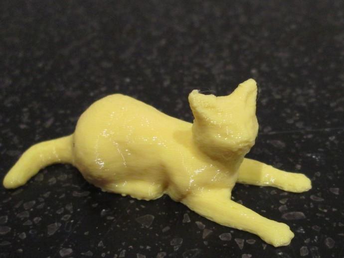 趴着的猫3D打印模型