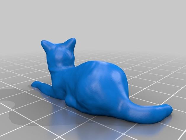 趴着的猫3D打印模型