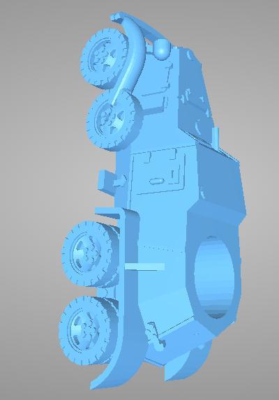 苏联BA6装甲车3D打印模型
