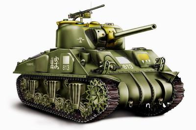 美国M4A4“谢尔曼”中型坦克3D打印模型