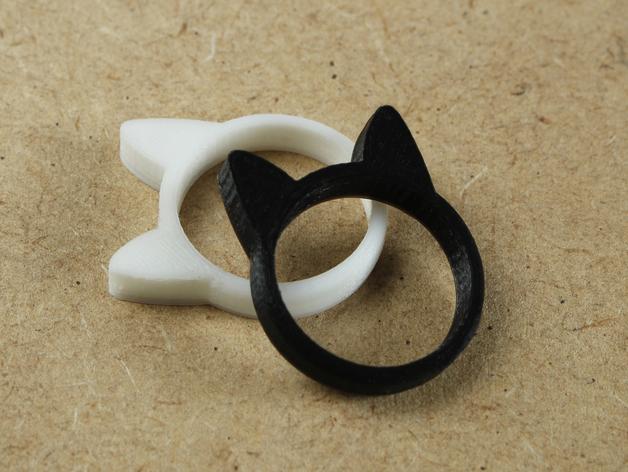猫耳戒指3D打印模型