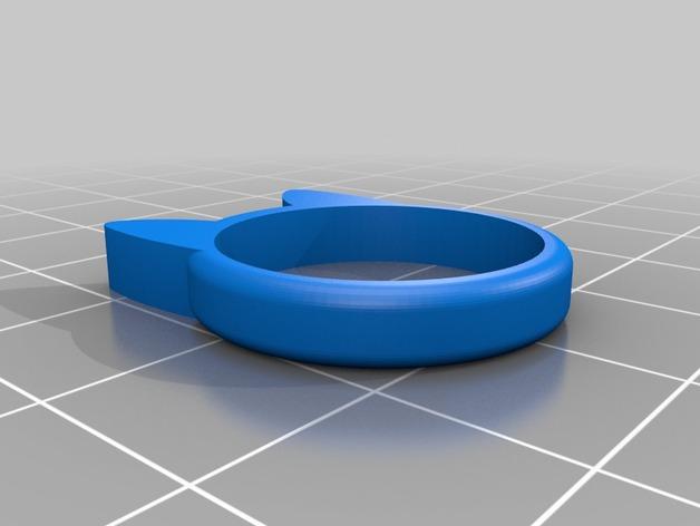 猫耳戒指3D打印模型