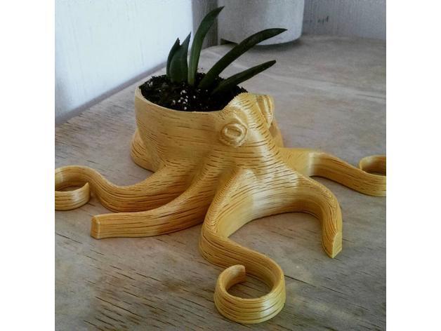 章鱼盆栽3D打印模型
