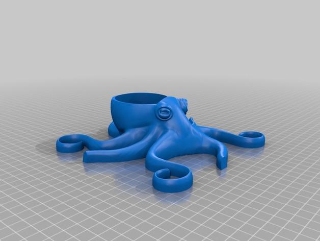 章鱼盆栽3D打印模型