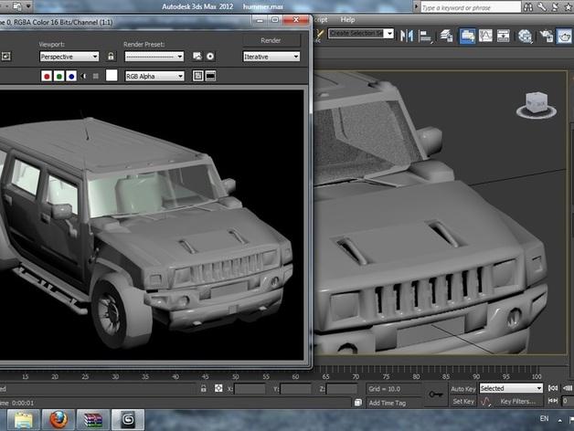 悍马车3D打印模型