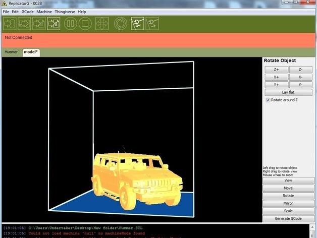 悍马车3D打印模型