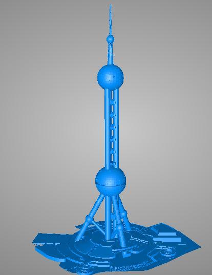 东方明珠（带底座）3D打印模型