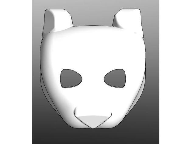 熊猫面具3D打印模型