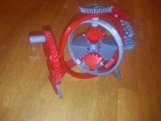 陀螺立方体齿轮3D打印模型