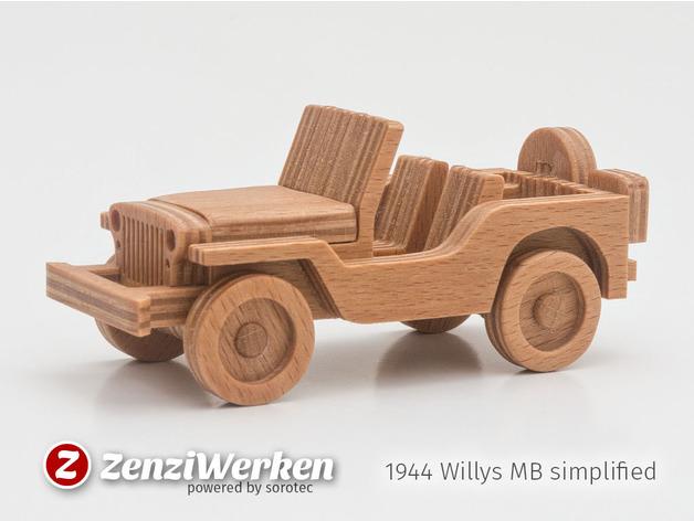 威利斯MB吉普车3D打印模型