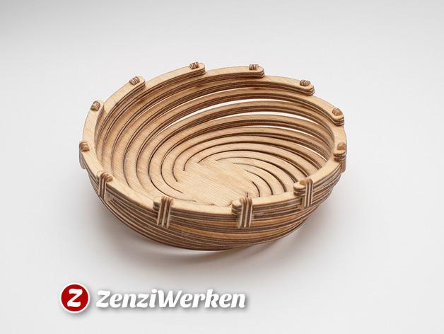 螺旋碗3D打印模型