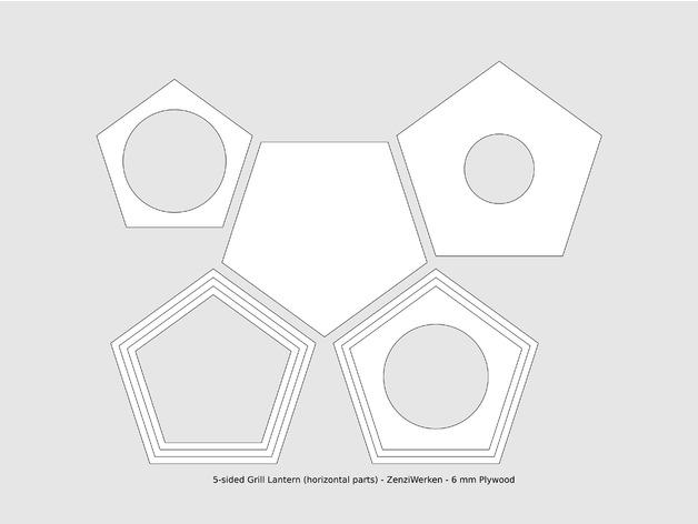 五面宫灯3D打印模型