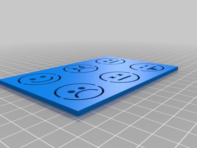 emoji模板图案3D打印模型