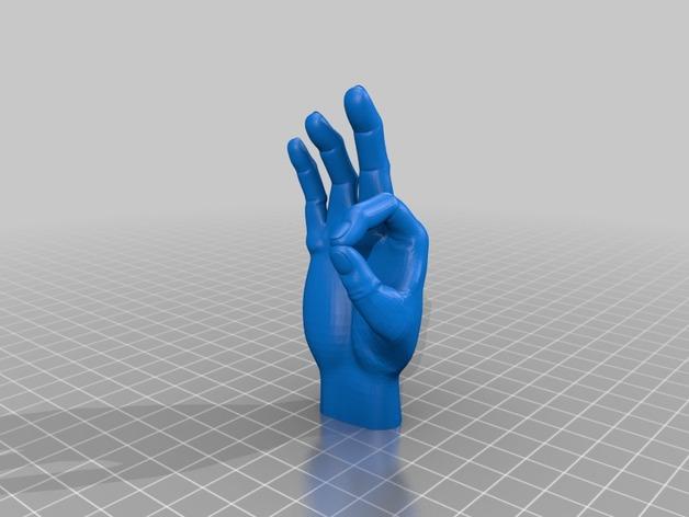 各种各样的手势3D打印模型