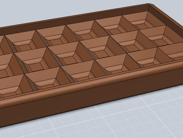 巧克力块模具3D打印模型