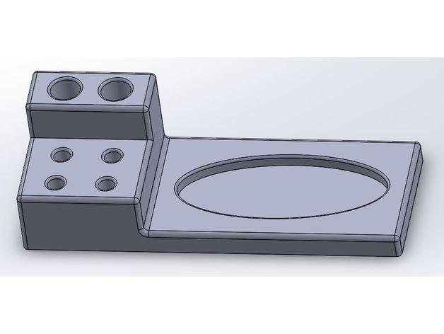 桌面钢笔收纳板3D打印模型