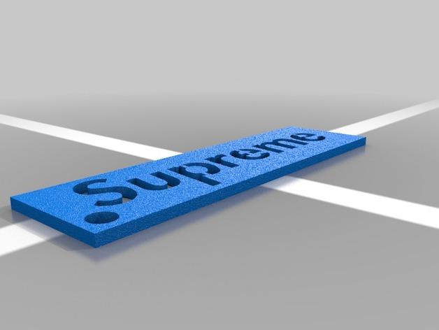 Supreme钥匙环3D打印模型