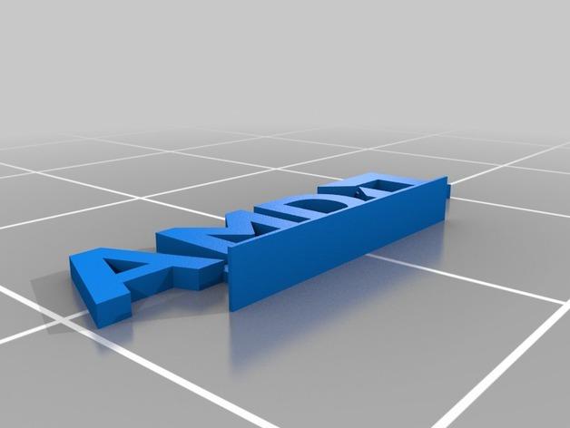 AMD标志3D打印模型