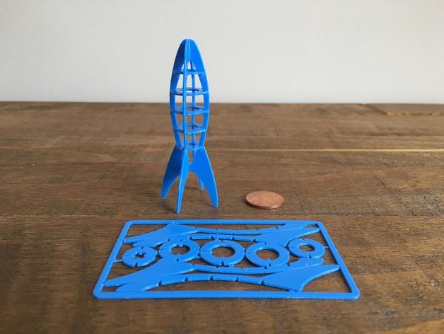 组装玩具火箭3D打印模型