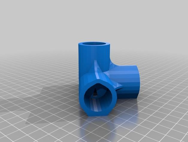 PVC交叉接口3D打印模型