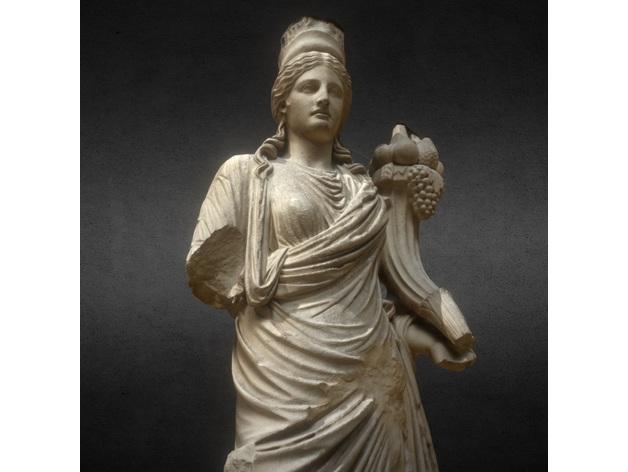 堤喀(希腊神话命运女神)3D打印模型
