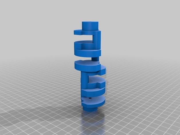 V8发动机3D打印模型