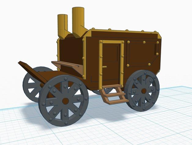 马车3D打印模型