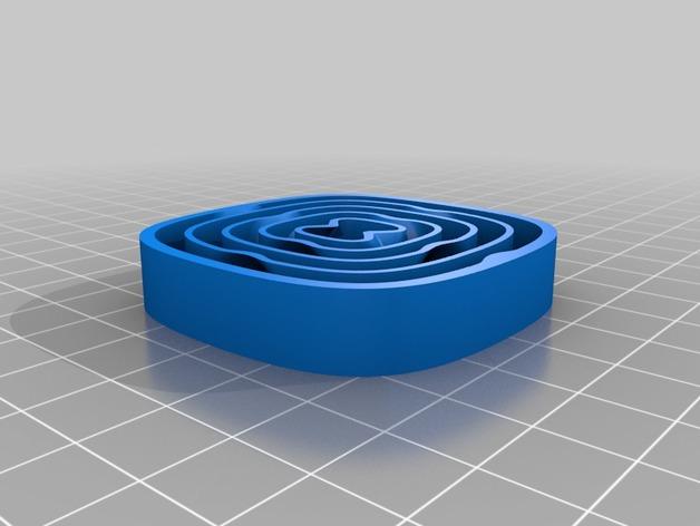 方块波浪3D打印模型
