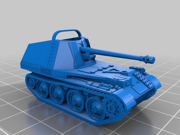 德国黄鼠狼三坦克歼击车3D打印模型