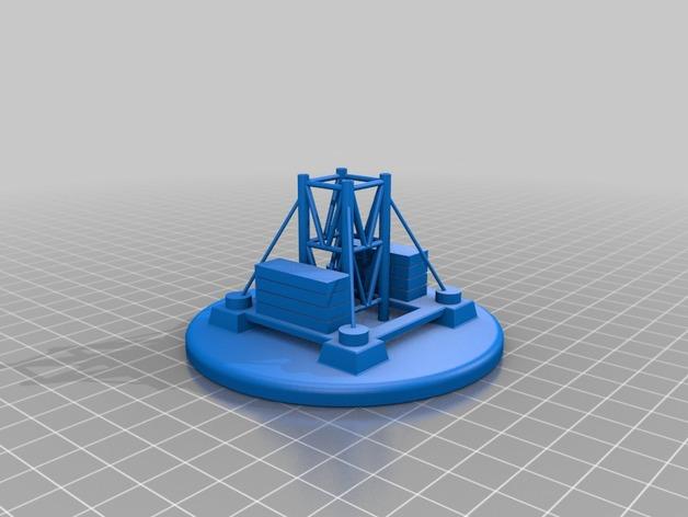 多部件起重机3D打印模型