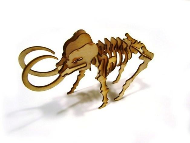 猛犸象骨架3D打印模型