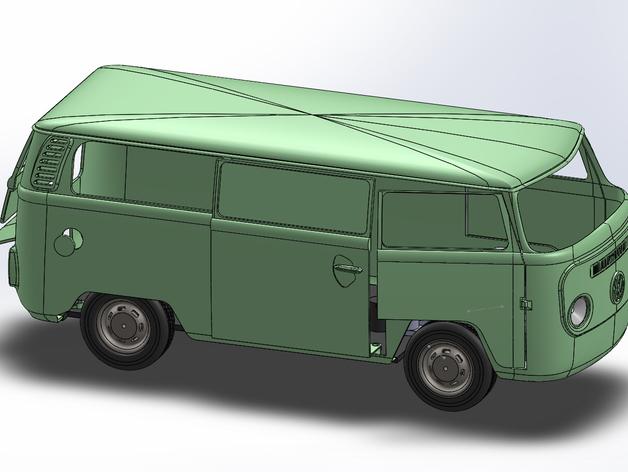 复古大巴车3D打印模型