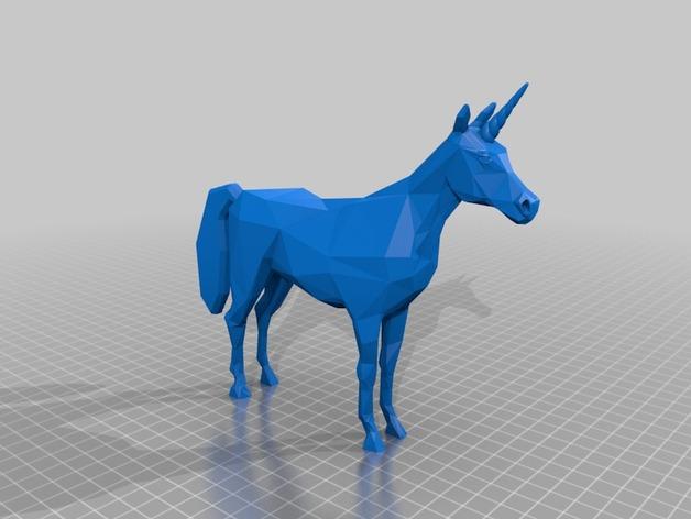 低模马3D打印模型