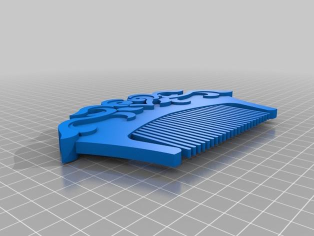 复古梳子3D打印模型