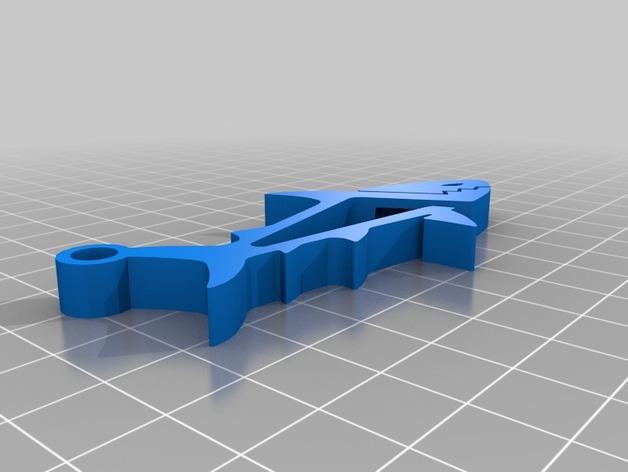 鲨鱼钥匙环3D打印模型