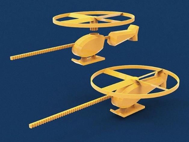 直升飞机玩具3D打印模型