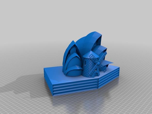 风车屋3D打印模型