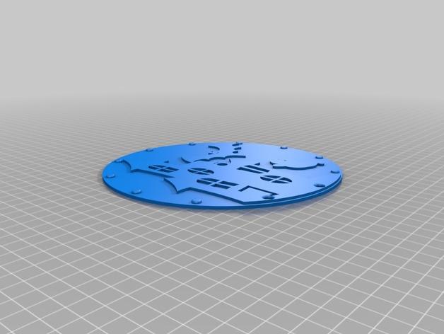 万圣节女巫骑扫帚小时钟——表盘3D打印模型