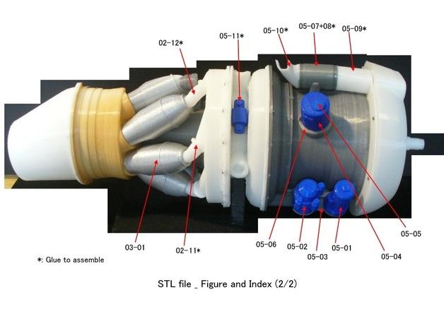 涡轮螺旋桨发动机3D打印模型