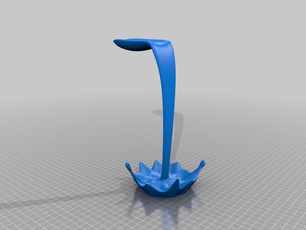 牛奶撒了艺术雕塑3D打印模型