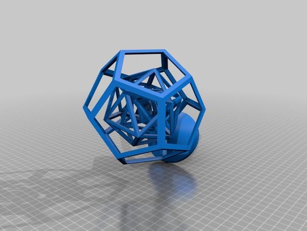 几何形状旋转模型3D打印模型